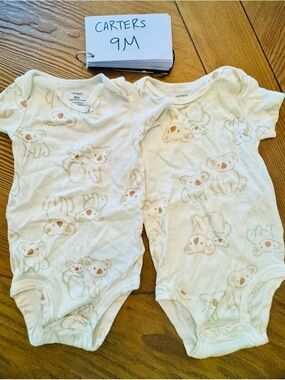 Carter's Cream Baby One-Piece Bodysuit Set with Koala Print